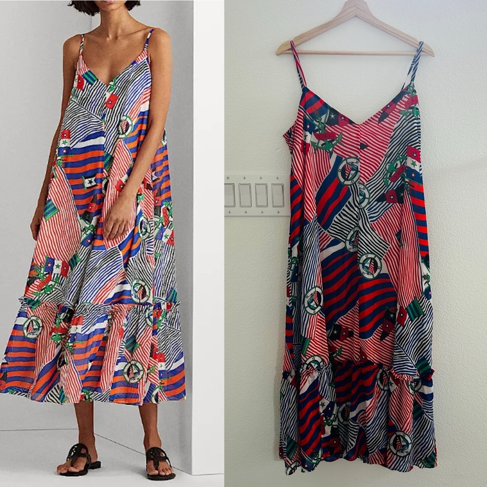 Lauren Ralph Lauren Summer Midi Dress Nautical